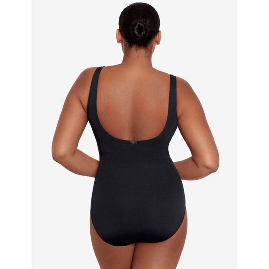 Women Lauren Ralph Lauren Swimwear | Women'S Twisted One-Piece Swimsuit