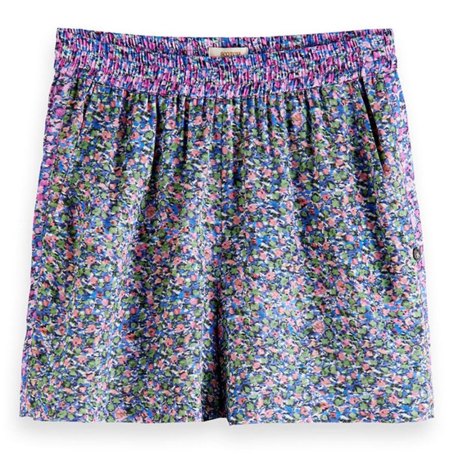 Women Scotch & Soda Shorts | Women'S Printed Wide Leg Short