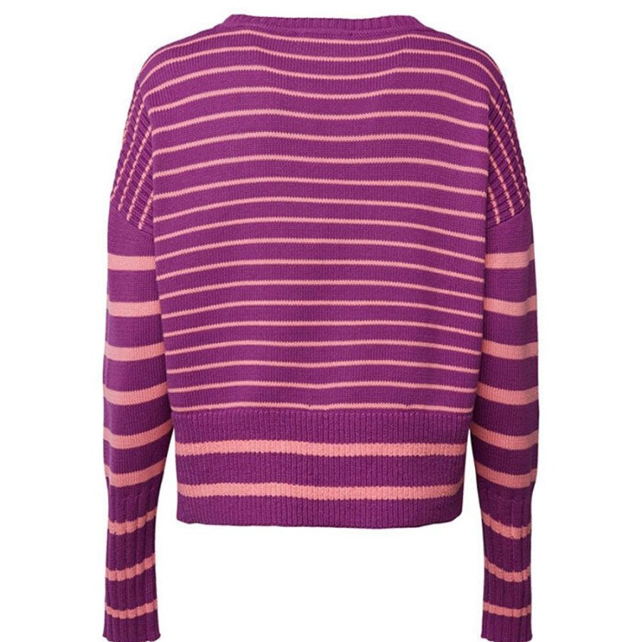 Women Esprit Sweaters | Women'S Striped Cotton Sweater