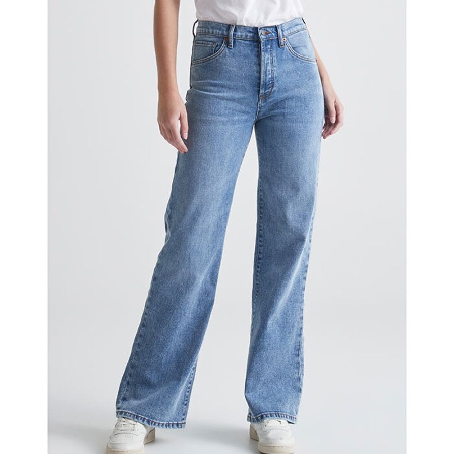 Women DUER Denim | Women'S Midweight Performance Denim Wide Leg Jean