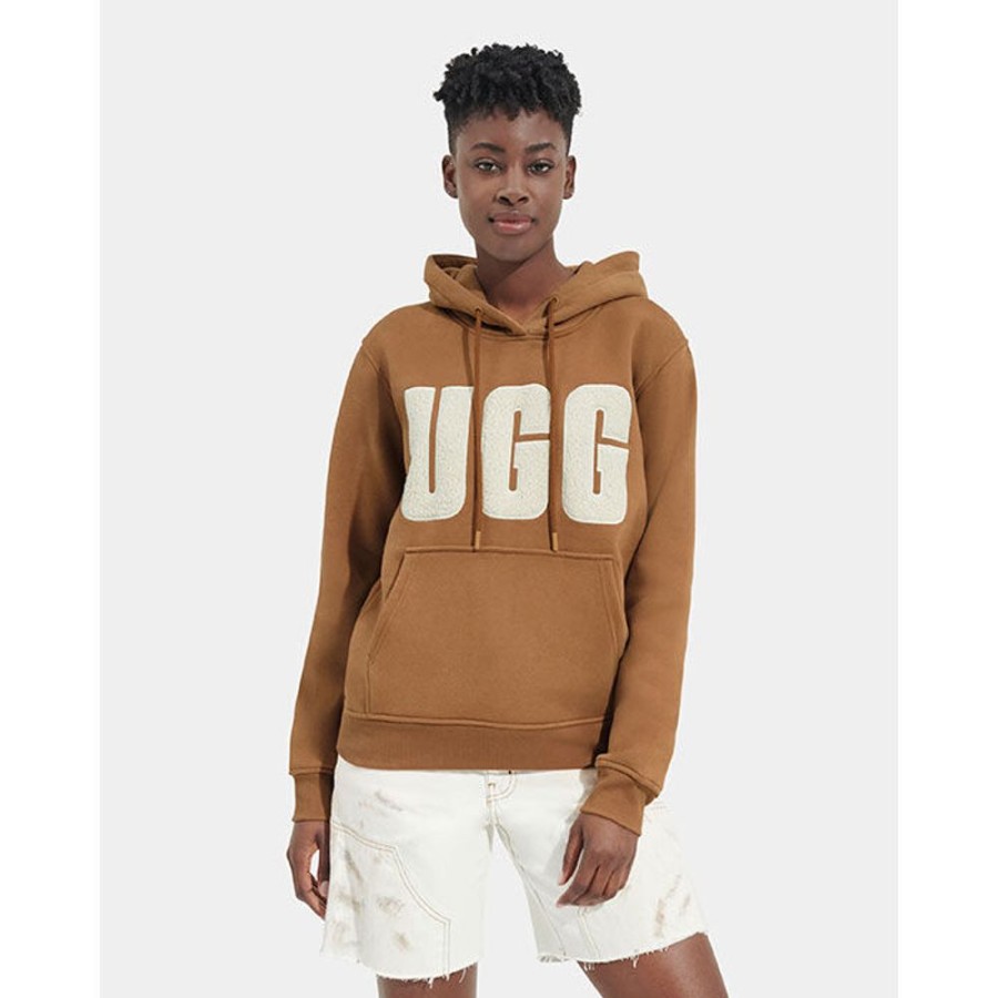 Women UGG Sweatshirts & Hoodies | Women'S Rey Uggfluff Logo Hoodie