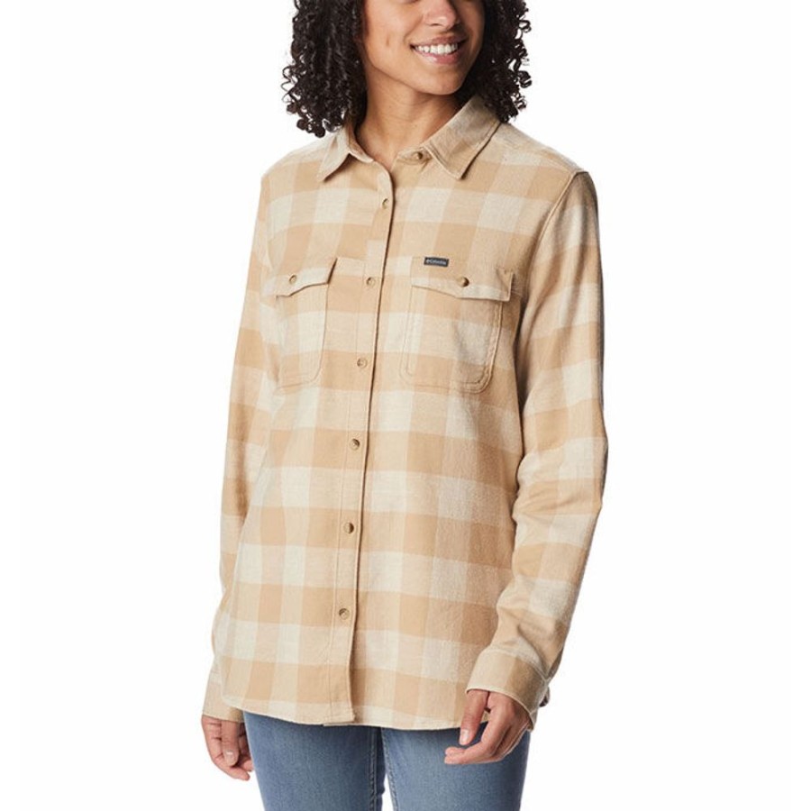 Women Columbia Tops | Women'S Pine Street Stretch Flannel Shirt