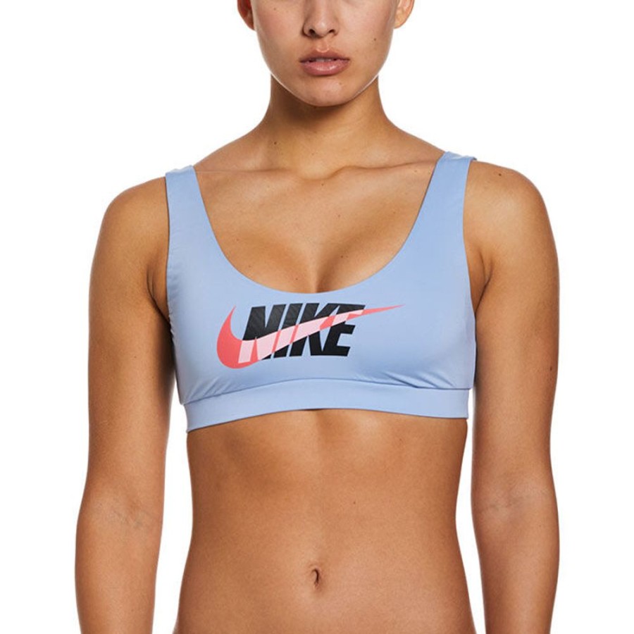 Women Nike Swimwear | Women'S Multi Logo Scoop Neck Bikini Top