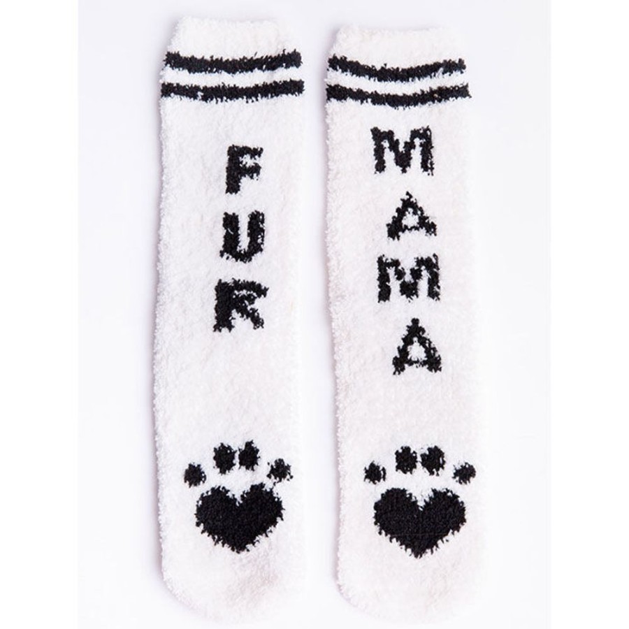 Women PJ Salvage Socks | Women'S Printed Fuzzy Gripper Sock