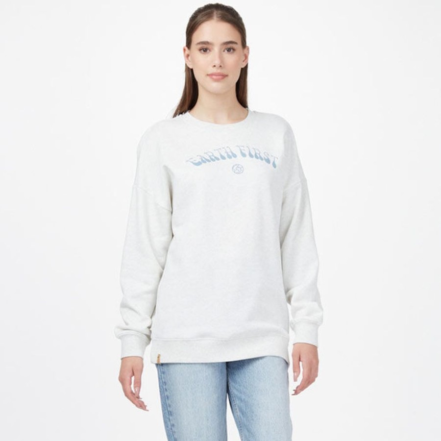 Women Tentree Sweatshirts & Hoodies | Women'S Earth First Oversized Crew Sweatshirt