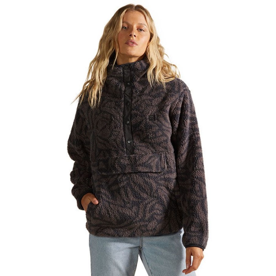 Women Billabong Sweatshirts & Hoodies | Women'S A/Div Switchback Pullover Mock Neck Top