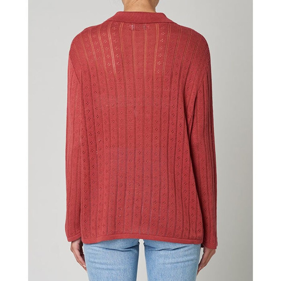 Women Rolla's Sweaters | Women'S Milan Knit Long Sleeve Shirt