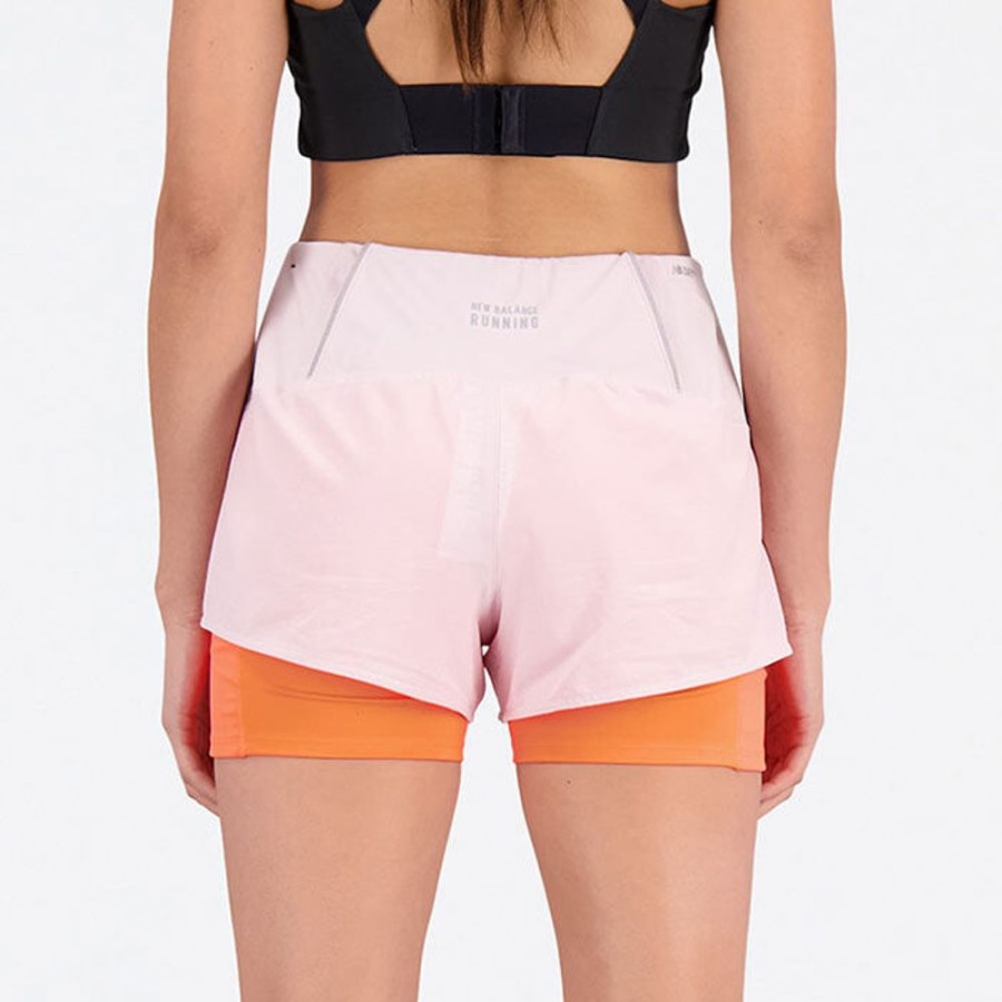 Women New Balance Shorts | Women'S Printed Impact Run 2-In-1 Short