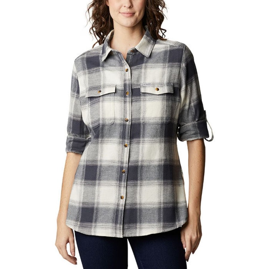 Women Columbia Tops | Women'S Pine Street Stretch Flannel Shirt