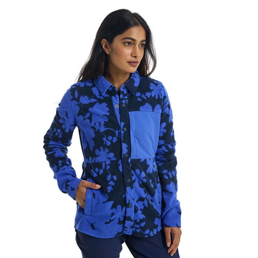 Women Burton Tops | Women'S Hearth Snap-Up Fleece Shirt