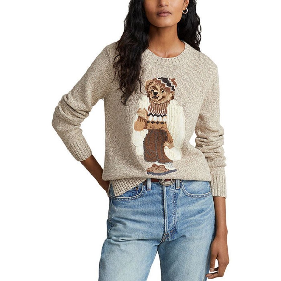 Women Polo Ralph Lauren Sweaters | Women'S Polo Bear Cotton-Blend Sweater