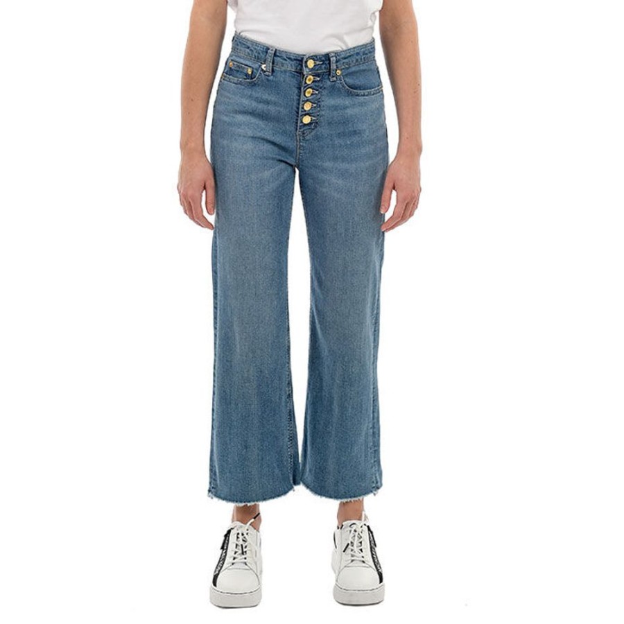 Women Michael Kors Pants | Women'S Selma High Waist Crop Jean