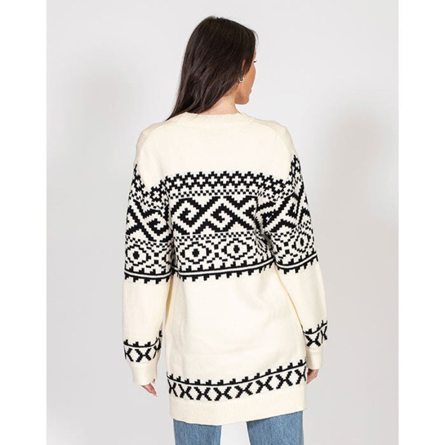 Women Brunette The Label Sweaters | Women'S Fair Isle Knit Cardigan