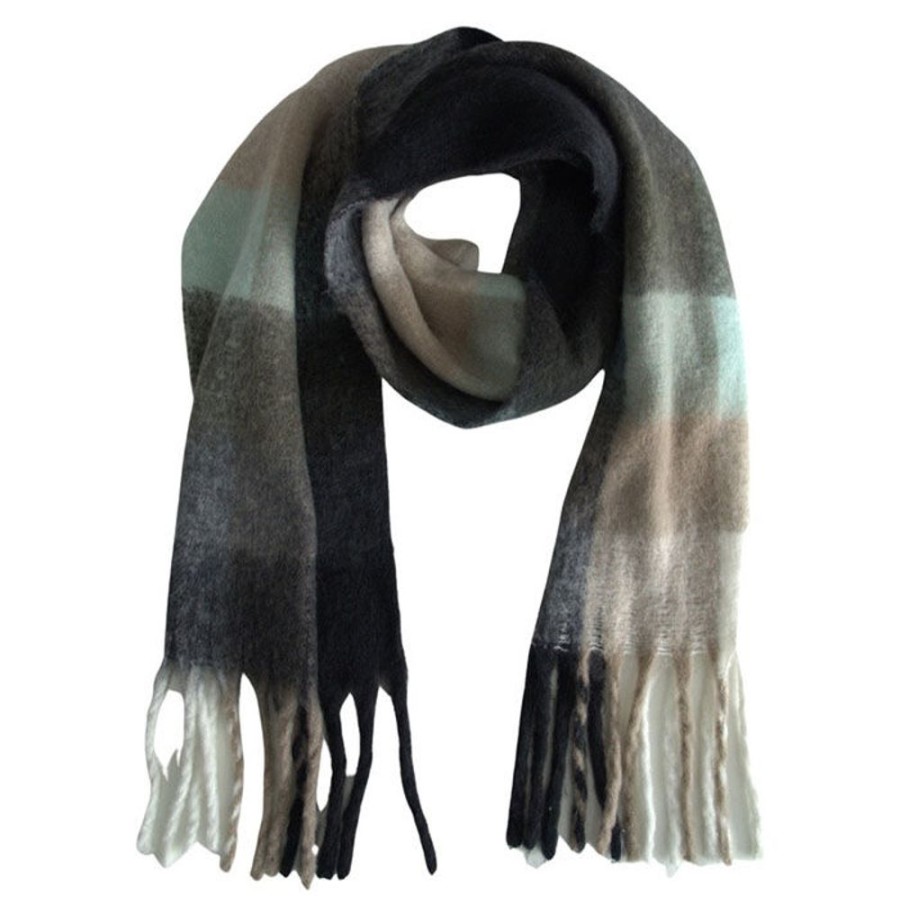 Women Lyla + Luxe Winter Accessories | Women'S Check Knit Scarf